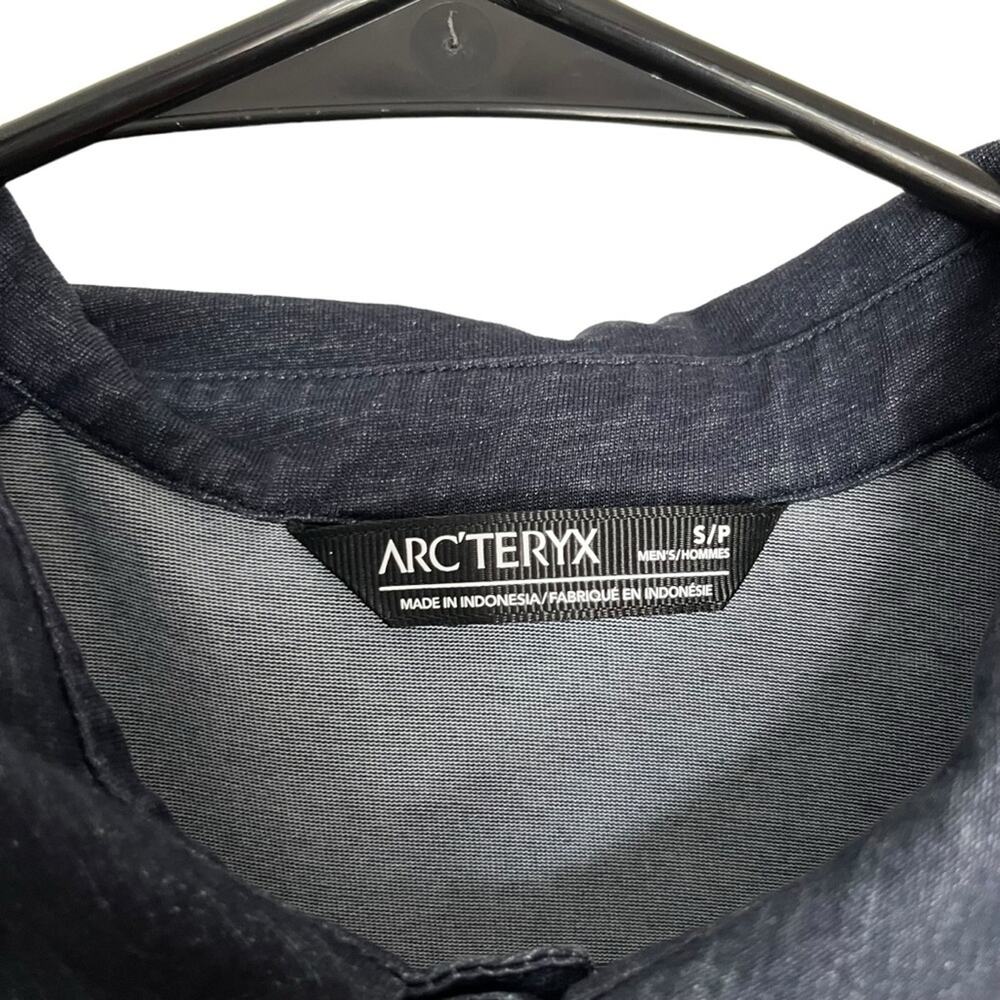Arc’Teryx Eris Polo Men’s Short Sleeve T-Shirt Blue Cotton Blend Outdoor Size S - Picture 3 of 10